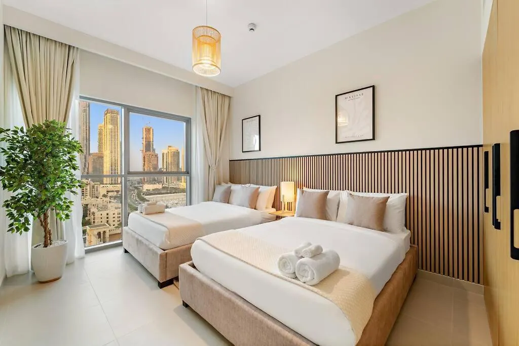 Elegant 3Br - Stunning Burj Khalifa View Lägenhet Dubai Förenade Arabemiraten